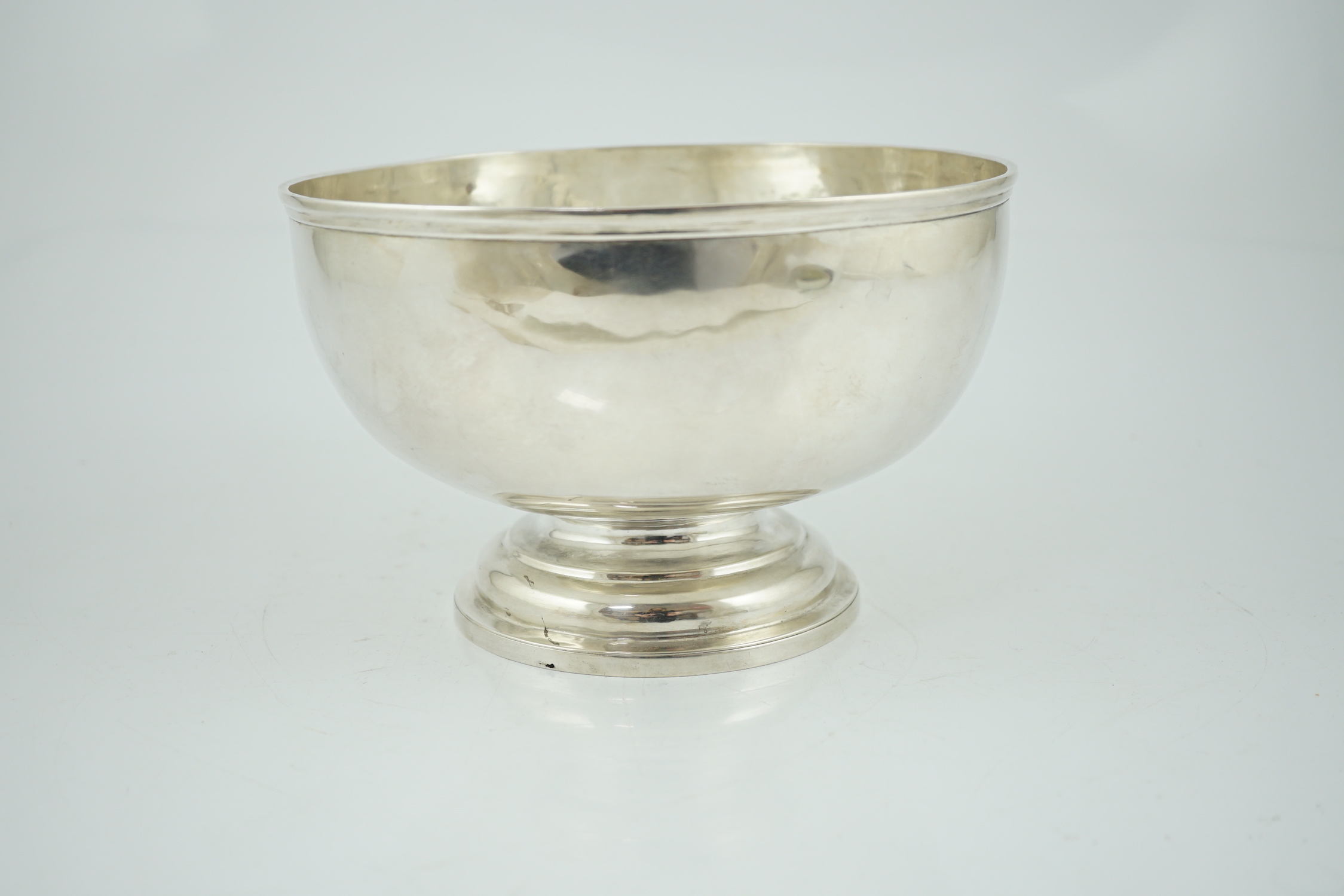 A mid 18th century Irish silver rose bowl, by Robert Calderwood